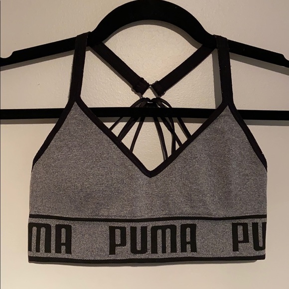 Puma Grey Sports Bra - Picture 2 of 8